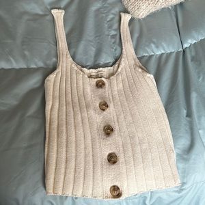 Urban Outfitters cream sweater tank top